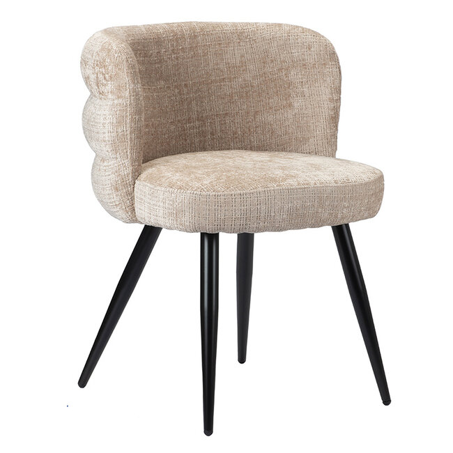 Pole to Pole Beige eetkamerstoel Cloud - Luxe eetkamerstoel- Velvet eetkamerstoel  ivoor