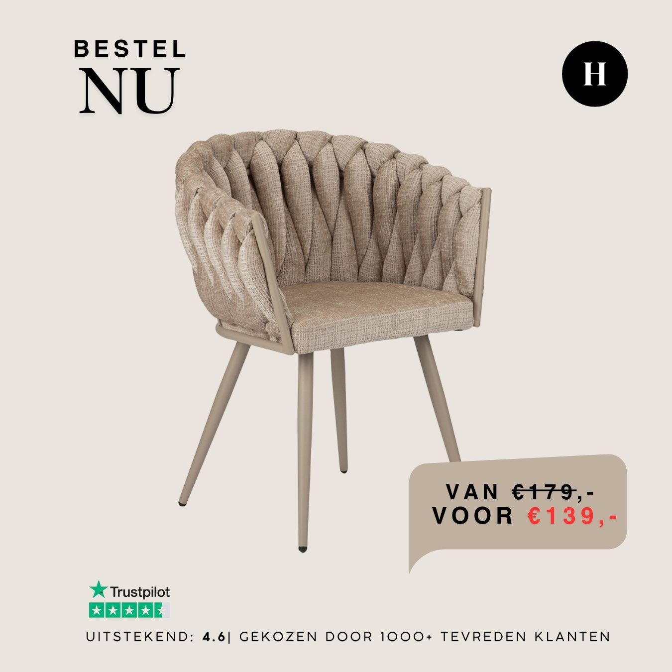 Eetkamerstoelen met een beige poot: dé interieurtrend voor een warme, natuurlijke sfeer