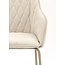 Homerebels Collection  Frisco Drive eetkamerstoel beige – luxe linnenlook stoel met armleuningen en doorgestikte kussens voor een modern of Scandinavisch interieur