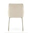 Homerebels Collection  Frisco Drive eetkamerstoel beige – luxe linnenlook stoel met armleuningen en doorgestikte kussens voor een modern of Scandinavisch interieur