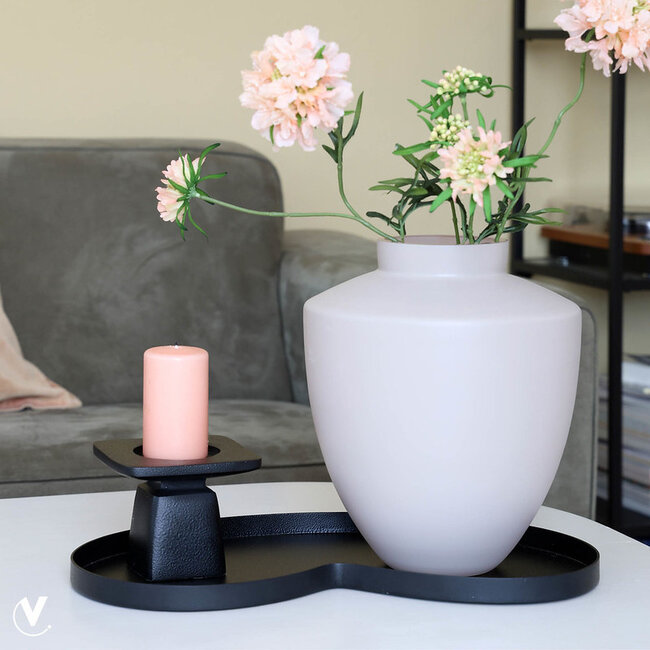 Zwart dienblad organische vorm - Villeta