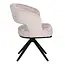Pole to Pole Luxe gestoffeerde eetkamerstoel crème – Met armleuning en pocket spring comfort