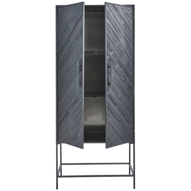 PTMD Zwarte vakkenkast Rens