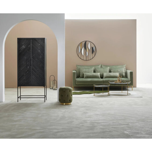 PTMD Zwarte vakkenkast Rens