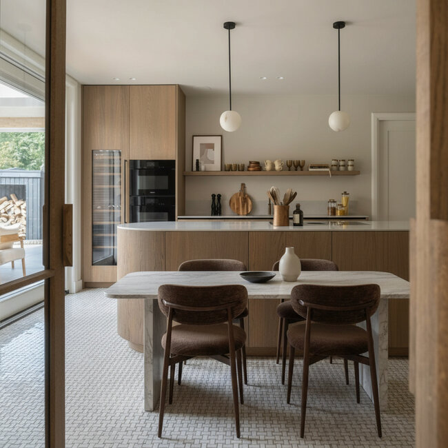 Pole to Pole Japandi eetkamerstoel - Bruin