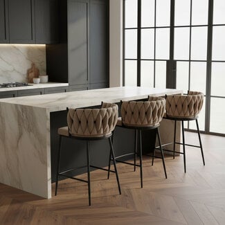 Homerebels Collection Wave Barchair - Sand White - Zithoogte 65 cm