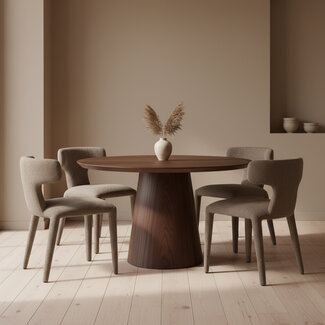 Homerebels Collection Eetkamerstoel Japangi - Bruin