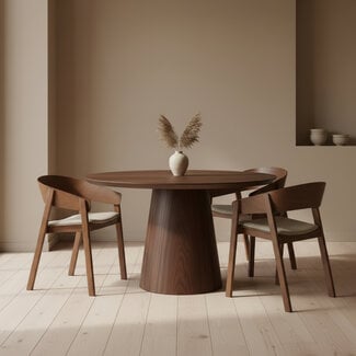 Pole to Pole Houten eetkamerstoel - Edo - Roodbruin