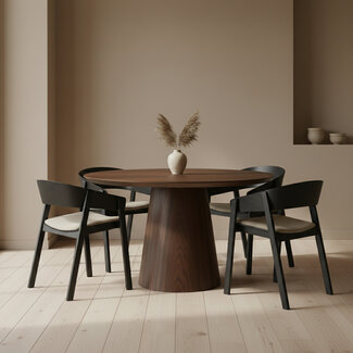 Pole to Pole Houten eetkamerstoel - Edo - Zwart