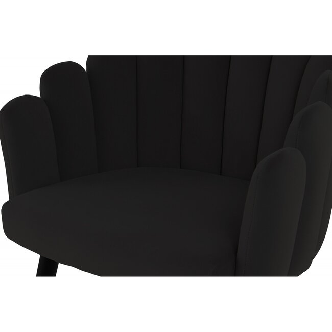 Homerebels Collection Schelp eetkamerstoel - Zwart