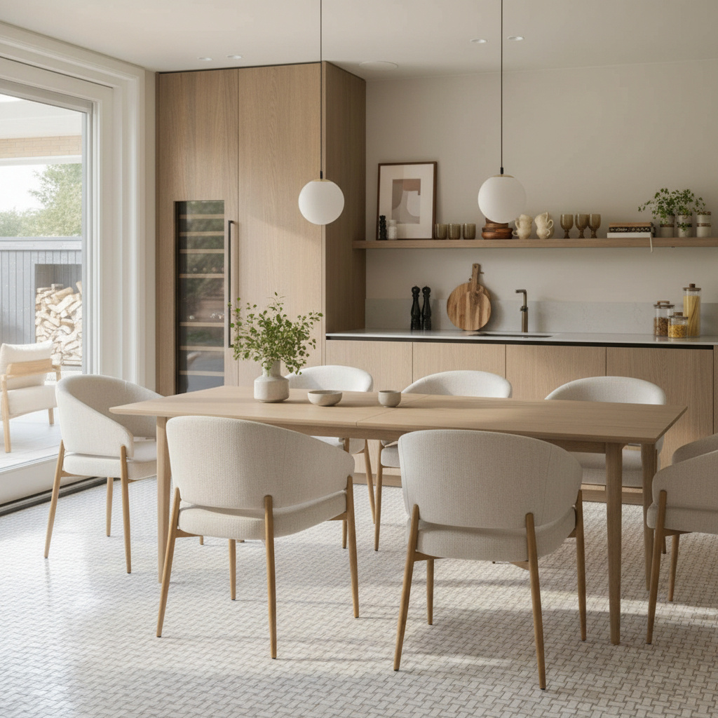 Japandi eetkamerstoelen: tijdloze rust aan de eettafel.