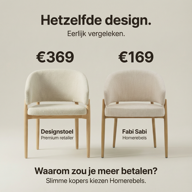 Homerebels Collection Japandi eetkamerstoel Fabi Sabi