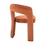 Homerebels Collection Oranje eetkamerstoel met armleuning Niru - Terracotta velvet eetkamerstoel