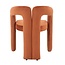 Homerebels Collection Oranje eetkamerstoel met armleuning Niru - Terracotta velvet eetkamerstoel