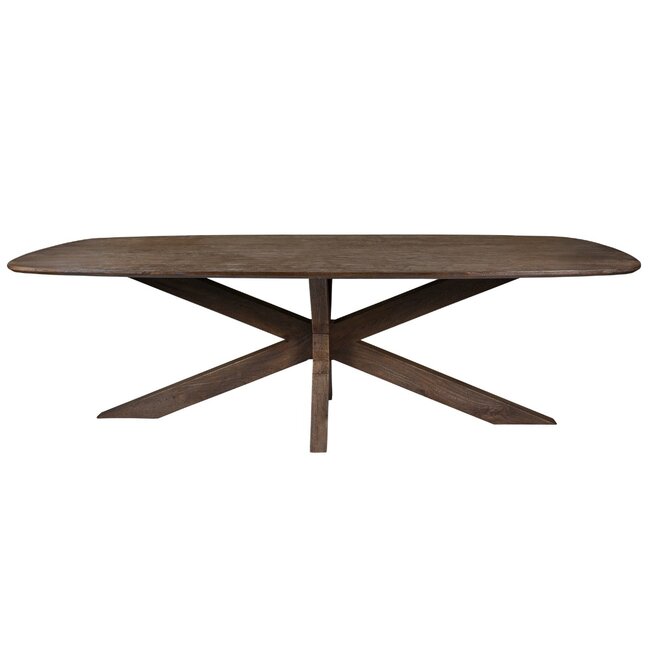 Homerebels Collection Eettafel Lissabon – Deens Ovale Eettafel van Massief Mangohout – 210 of 240 cm – Bruin