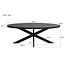 Homerebels Collection Ovalen eettafel Kala in zwart van mangohout