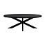 Homerebels Collection Ovalen eettafel Kala in zwart van mangohout