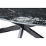 Homerebels Collection Eettafel Marble – Zwarte Ovale Marmeren Eettafel met Stalen Onderstel – 180x90 cm – 6 Personen