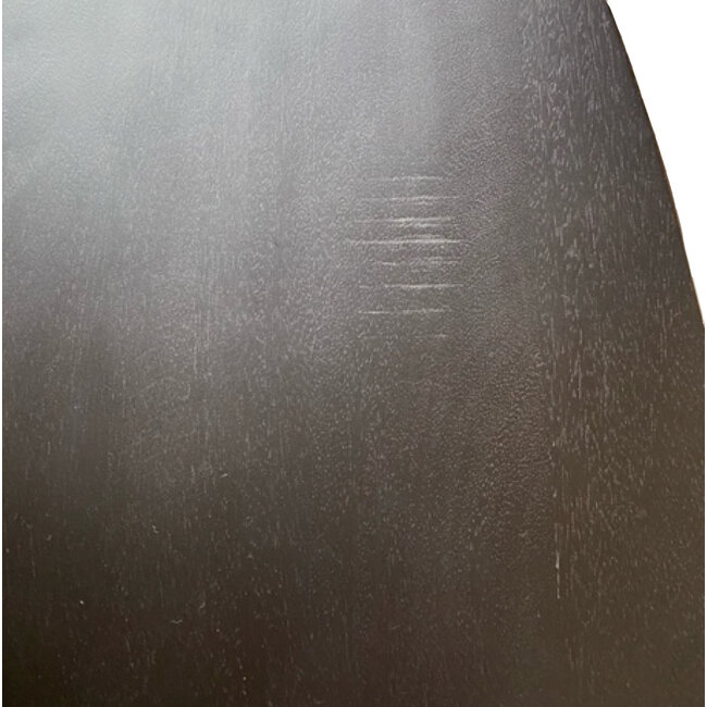 Homerebels Collection Eettafel Oslo – Zwarte Ovale Eettafel van Acaciahout met Stalen Onderstel – 200x100 cm – 6 Personen