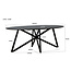 Homerebels Collection Eettafel Oslo – Zwarte Ovale Eettafel van Acaciahout met Stalen Onderstel – 200x100 cm – 6 Personen