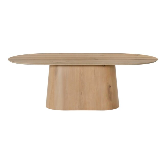 Homerebels Collection Eettafel Novero Naturel – Ovale Eikenhouten Eettafel – Volledig Houten Onderstel – 200 of 230 cm