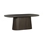 Homerebels Collection Eettafel Novero Espresso – Ovale Eikenhouten Eettafel – Volledig Houten Onderstel – 200 of 230 cm