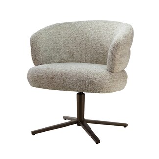 Livingfurn Eetkamerstoel Blake - Beige - 360° draaiend frame