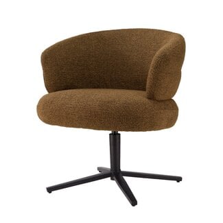 Livingfurn Eetkamerstoel Blake - Caramel - 360° draaiend frame