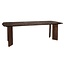 PTMD Bruine eettafel van massief mangohout met gouden poten | PTMD Liber | 200, 240 of 280 cm