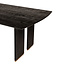 PTMD Zwarte eettafel van massief mangohout met gouden poten | PTMD Liber | 200, 240 of 280 cm