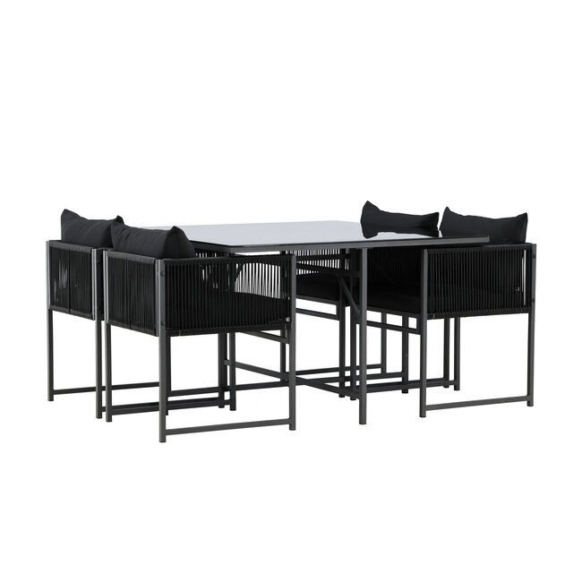 Venture Home Eetset Noto - Zwart