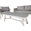 Venture Home Loungeset Virya grijs – Aluminium tuinbank met glazen tafel en kussens | 4 personen