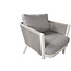 Venture Home Loungeset Virya grijs – Aluminium tuinbank met glazen tafel en kussens | 4 personen