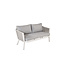 Venture Home Loungeset Virya grijs – Aluminium tuinbank met glazen tafel en kussens | 4 personen