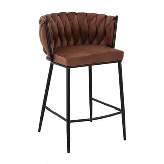 Homerebels Collection Wave Barchair - Copper - Zithoogte 65 cm