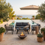 Venture Home Loungeset Virya grijs – Metalen frame met touwvlechtwerk | Bank, 2 fauteuils & glazen tafel met kussens