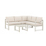 Venture Home Salvador hoekbank met tafel – aluminium loungeset voor buiten met beige kussens, geschikt voor terras, tuin en patio