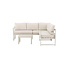 Venture Home Salvador hoekbank met tafel – aluminium loungeset voor buiten met beige kussens, geschikt voor terras, tuin en patio