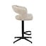 Homerebels Collection Draaibare barkruk met armleuning en rugleuning in beige | In hoogte verstelbaar 64–84 cm | Met voetensteun | Kookeiland & bartafel