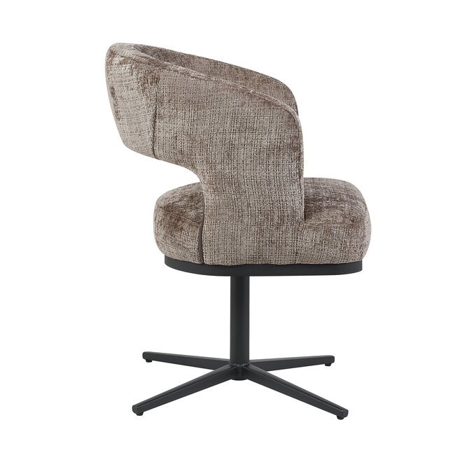 Homerebels Collection 360 graden draaibare eetkamerstoel - luxe taupe eetkamerstoel - Copy