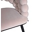 Homerebels Collection Bubble Chair beige velvet eetkamerstoel met armleuningen en zwarte poten | Bolvormige bubble rugleuning | Luxe design stoel voor moderne, hotel-chique eetkamer