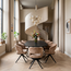 Pole to Pole Luxe gestoffeerde eetkamerstoel caramel – Met armleuning en pocket spring comfort