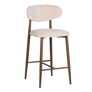 Pole to Pole Barkruk Japandi - Ivoor - Zithoogte 67 en 80 cm