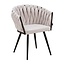 Homerebels Collection Gevlochten eetkamerstoel Beige Weave – beige eetkamerstoel van geweven stof met armleuning