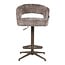 Homerebels Collection Draaibare barkruk met armleuning en rugleuning in taupe | In hoogte verstelbaar 64–84 cm | Met voetensteun | Kookeiland & bartafel - Copy