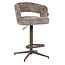 Homerebels Collection Draaibare barkruk met armleuning en rugleuning in taupe | In hoogte verstelbaar 64–84 cm | Met voetensteun | Kookeiland & bartafel - Copy
