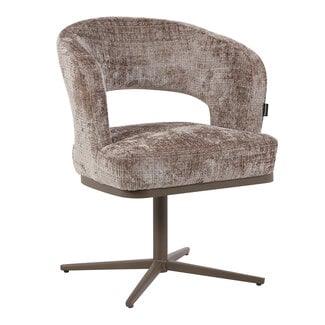Homerebels Collection Eetkamerstoel Honey - Ultra Taupe - 180° draaiend frame