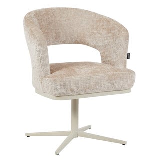 Homerebels Collection Eetkamerstoel Honey - Ultra Beige - 180° draaiend frame