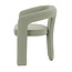 Homerebels Collection Groene eetkamerstoel Niru met armleuning – Sage Green velvet eetkamerstoel in Japandi stijl