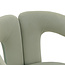 Homerebels Collection Groene eetkamerstoel Niru met armleuning – Sage Green velvet eetkamerstoel in Japandi stijl